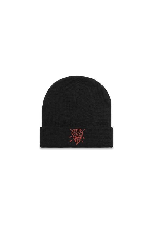 Brain Logo Black Beanie by Thundamentals