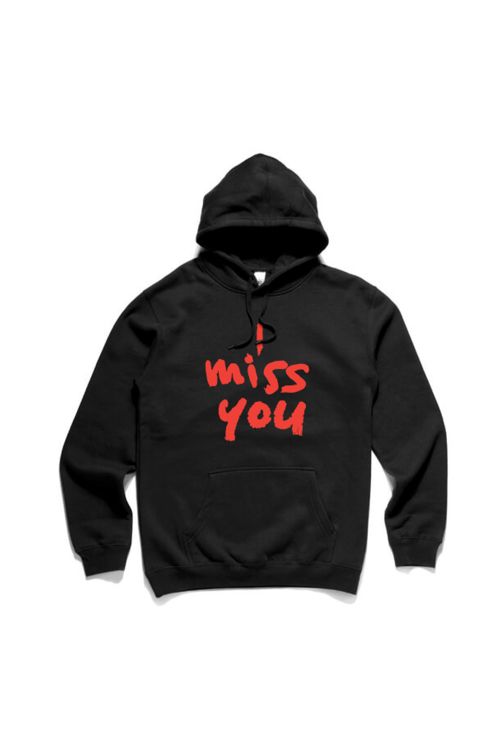 I Miss You Black Hoody by Thundamentals