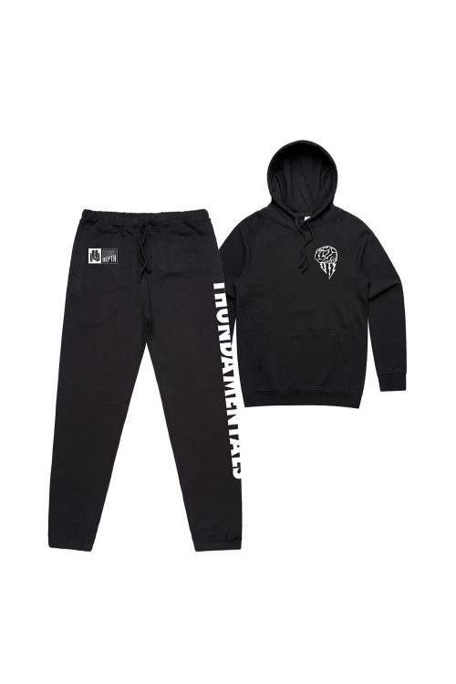 Black Tracksuit Hoodie and Pants by Thundamentals
