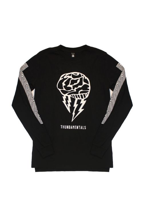 Late Nights Black Long Sleeve Tshirt by Thundamentals