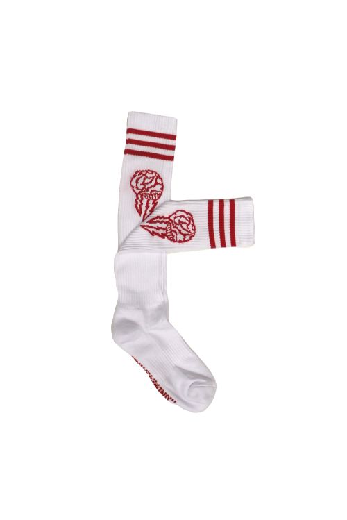 Socks White/Red by Thundamentals