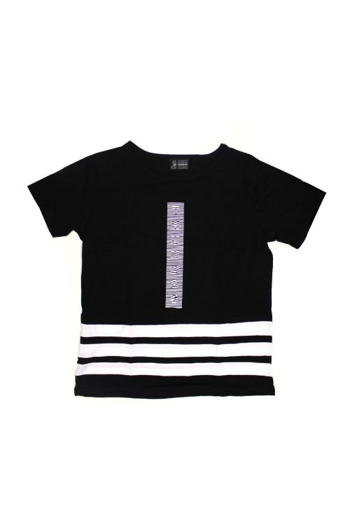 Striped Black Ladies Tee by Thundamentals