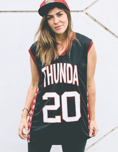 B-Ball Jersey (Maroon/Black) by Thundamentals