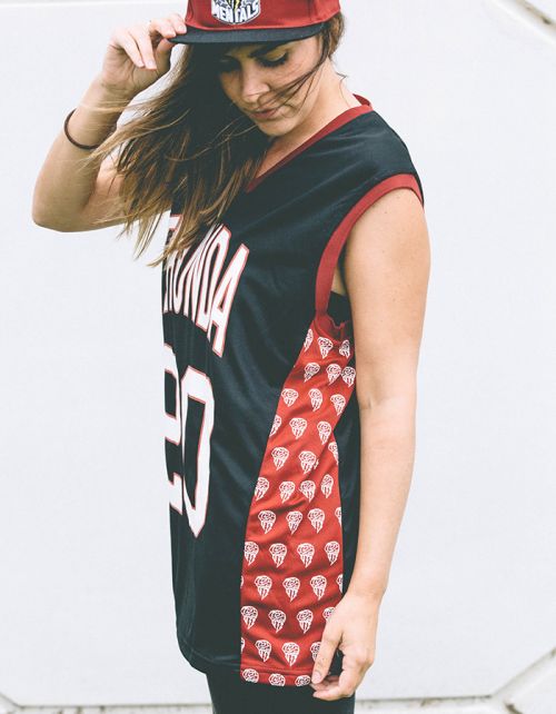 B-Ball Jersey (Maroon/Black) by Thundamentals