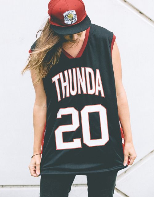 B-Ball Jersey (Maroon/Black) by Thundamentals