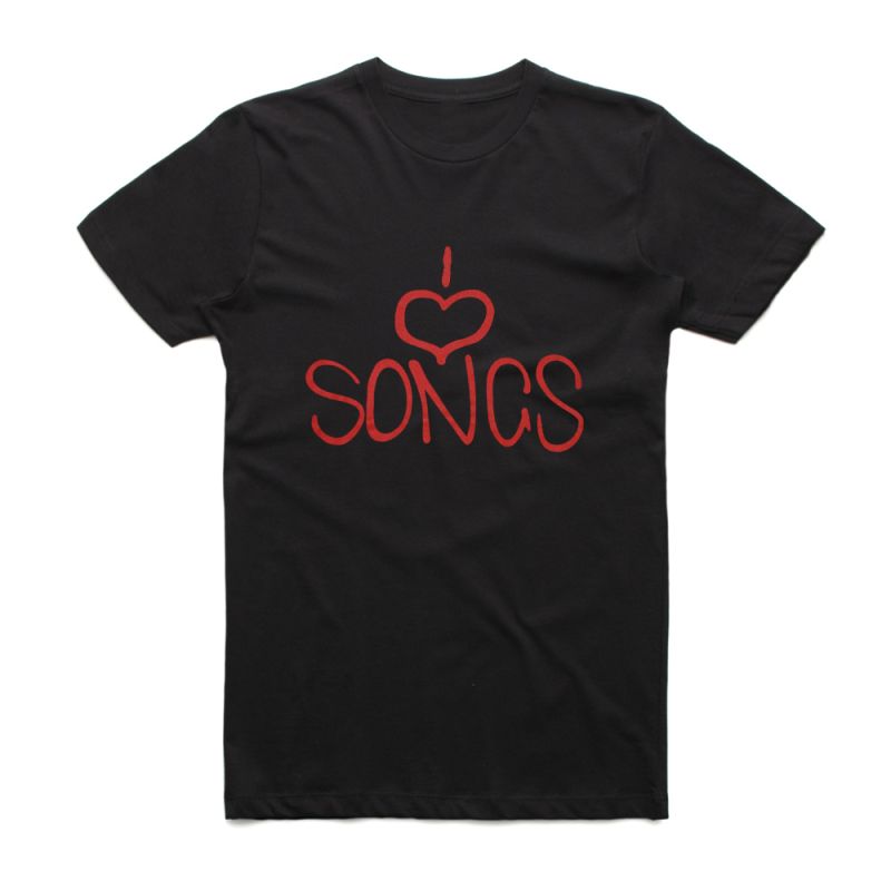I Love Songs Black Tshirt