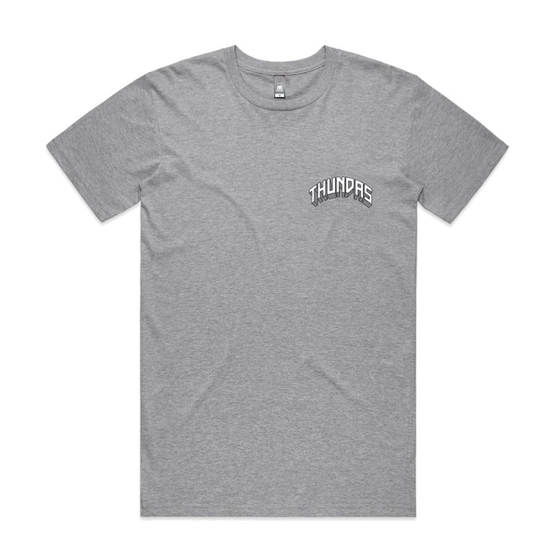 ZEUS THUNDA GOD GREY TEE 